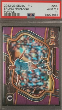 Erling Haaland Panini Select Purple Prizm /135