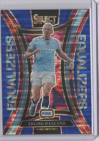 Erling Haaland 2024 Panini Select Blue Pulsar Prizm