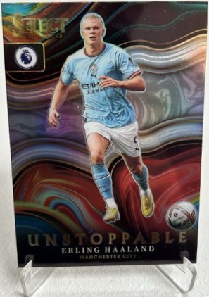 Erling Haaland 2022 Panini Select Premier League Unstoppable Insert