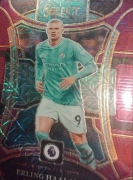 Erling Haaland 2022 Panini Prizm Purple Mojo
