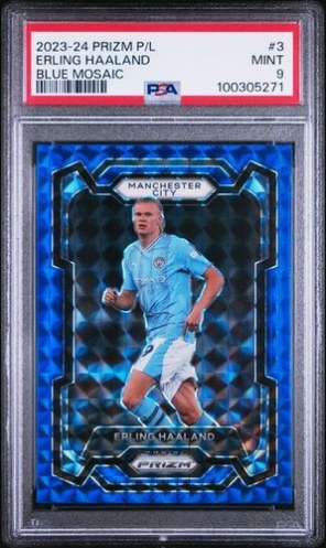 Erling Haaland 2023 Panini Prizm Blue