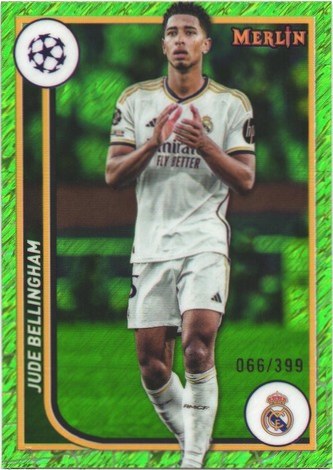 Jude Bellingham 2023 Topps Merlin Chrome Neon Green Shimmer /399
