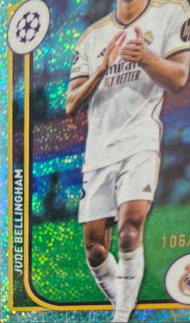 Jude Bellingham 2023 Topps Merlin Chrome Aqua Sparkle Refractor /199