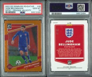 Jude Bellingham 2022 Panini Donruss Optic Orange Velocity Prizm 8/49