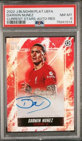 Darwin Nunez 2022 Topps Platinum Red /10