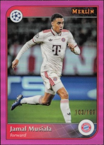 Jamal Musiala 2024 Topps Merlin Chrome Pink Refractor /199