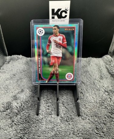 Jamal Musiala 2024 Topps Merlin Chrome Aqua Prizm