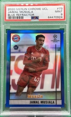 Jamal Musiala 2020 Topps Merlin Chrome Blue Refractor /75