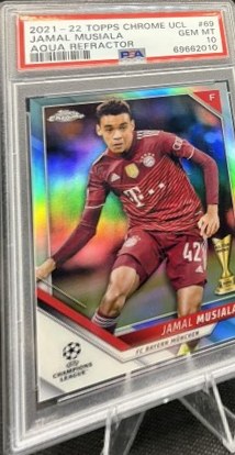 Jamal Musiala 2021 Topps Chrome Aqua Refractor /199