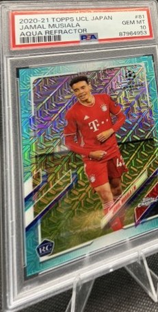 Jamal Musiala 2020 Topps Chrome UCL Japan Aqua Refractor /199