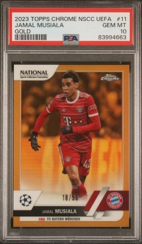 Jamal Musiala Topps Chrome Gold Refractor /50