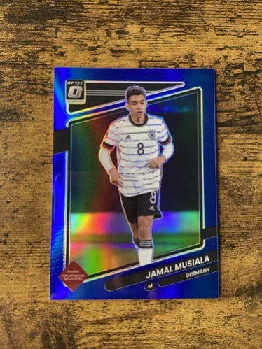 Jamal Musiala 2021 Panini Donruss World Cup Qatar Blue Optic Prizm /99
