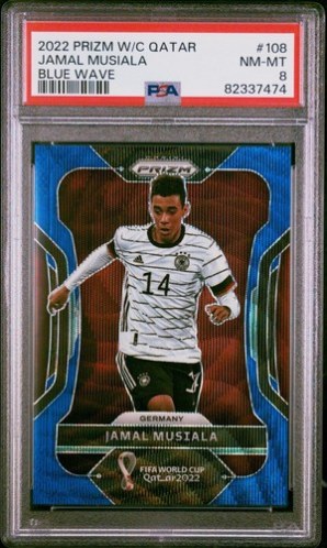 Jamal Musiala 2022 Panini Prizm Blue Wave /199