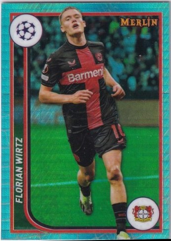 Florian Wirtz 2024 Topps Merlin Chrome Aqua Refractor