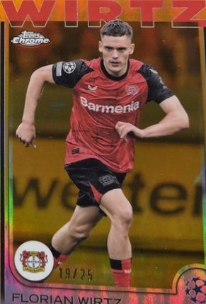 Florian Wirtz 2024 Topps Chrome Orange Refractor /25