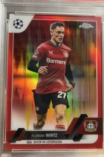 Florian Wirtz 2022 Topps Chrome Red Gold Seismic