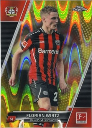 Florian Wirtz 2021 Topps Chrome Gold Raywave Refractor