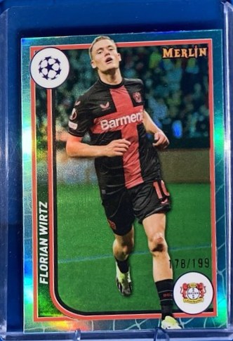 Florian Wirtz 2022 Panini Topps Merlin Chrome UEFA Champions League Green Refractor /199