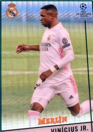 Vinicius Junior 2020 Topps Merlin Chrome Aqua Refractor