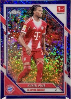 Michael Olise 2025 Topps Chrome Bundesliga Purple Mini Diamonds /75