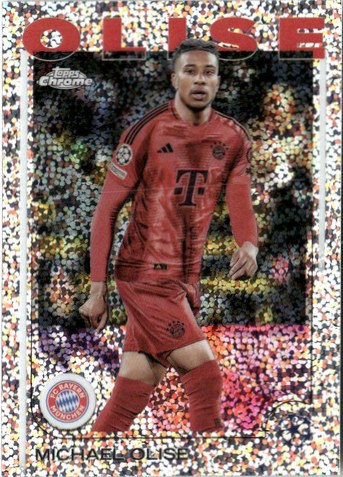 Michael Olise 2025 Topps Champions League Chrome Speckle Refractor