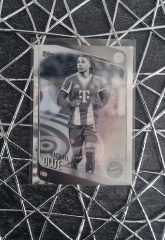 Michael Olise 2025 Topps UCC Flagship Black & White Raindrop /75