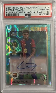 Lamine Yamal 2024 Topps Chrome Aqua Lava /199
