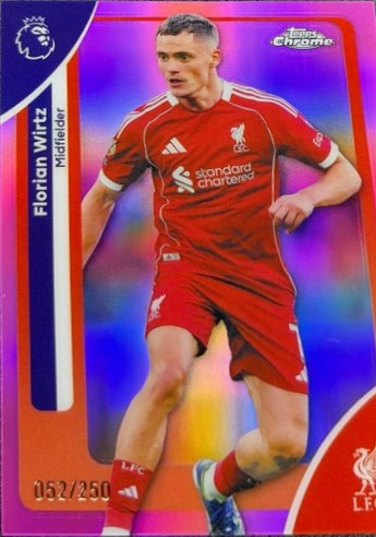 Florian Wirtz 2025 Topps Chrome Pink Refractor /250