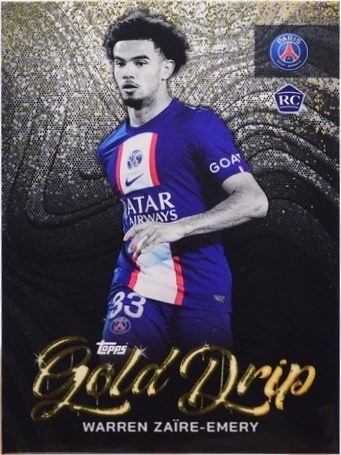 Warren Zaire-Emery 2022 Topps Official PSG Team Set Gold Drip