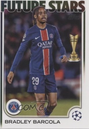 Bradley Barcola 2024 Topps Cromo Competiciones de Clubes UEFA /11
