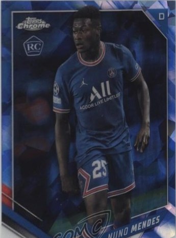 Nuno Mendes 2021 Topps Chrome UCL Sapphire Edition 1/2