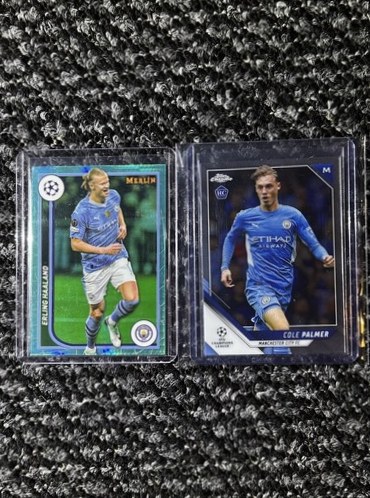 Erling Haaland / Cole Palmer Topps Merlin Chrome Aqua