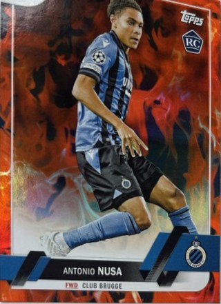 Antonio Nusa 2022 Topps Chrome Orange Fire