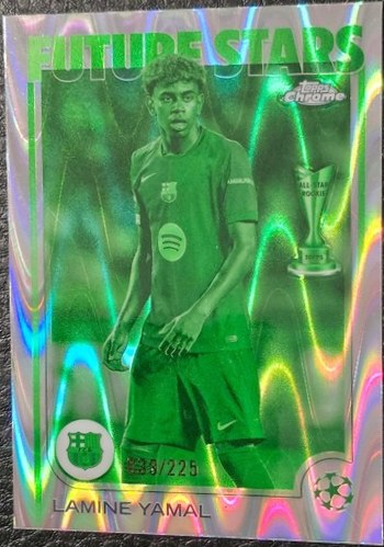 Lamine Yamal Topps Chrome Night Vision Raywave /225