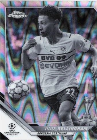 Jude Bellingham 2021 Topps Chrome White and Black Wave Refractor