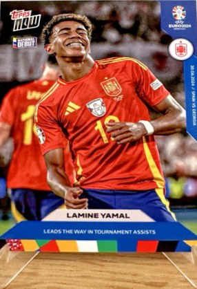 Lamine Yamal 2024 Topps Now UEFA EURO #038