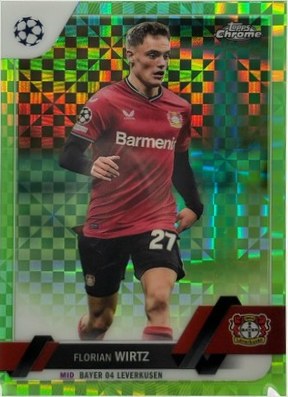 Florian Wirtz 2022 Topps Chrome Verde Neon X-Fractor /399