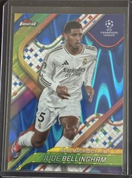 Jude Bellingham 2024 Topps Finest Blue Wave Refractor /150