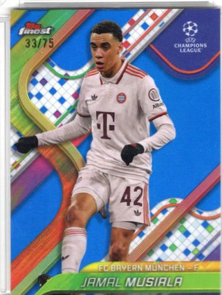 Jamal Musiala 2024 Topps Finest Blue Refractor /75