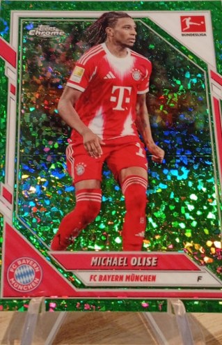 Michael Olise 2026 Topps Chrome Green Sparkle /99