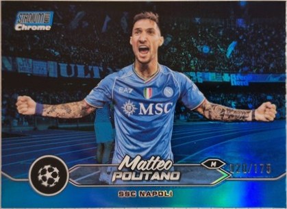 Matteo Politano 2024 Topps Stadium Club Chrome Blue /175