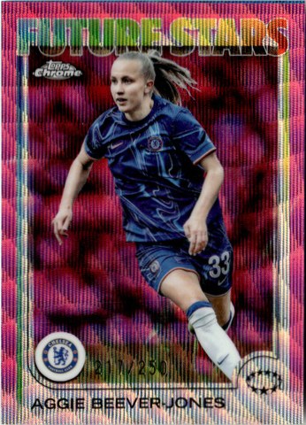 Aggie Beever-Jones 2025 Topps Chrome Pink Wave /250