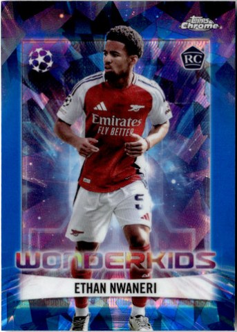 Ethan Nwaneri 2025 Topps Champions League Chrome Sapphire