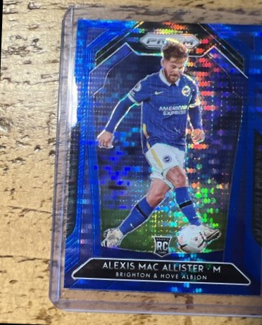 Alexis Mac Allister 2021 Panini Prizm Blue Pulsar