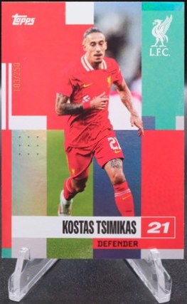 Kostas Tsimikas 2024 Topps Liverpool FC Team Set Blue /250