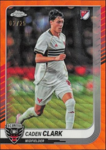 Caden Clark 2024 Topps Chrome Orange Wave /25
