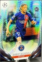 Bradley Barcola 2023 Topps Chrome Aqua Prism Refractor
