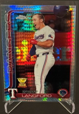 Wyatt Langford 2025 Topps Chrome Prism