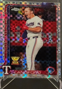 Wyatt Langford 2025 Topps Chrome X-Fractor