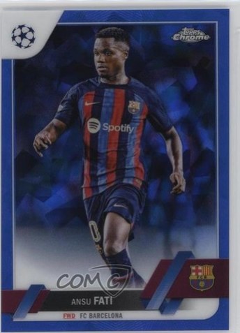 Ansu Fati 2022 Topps Chrome Sapphire Edition Sapphire /50